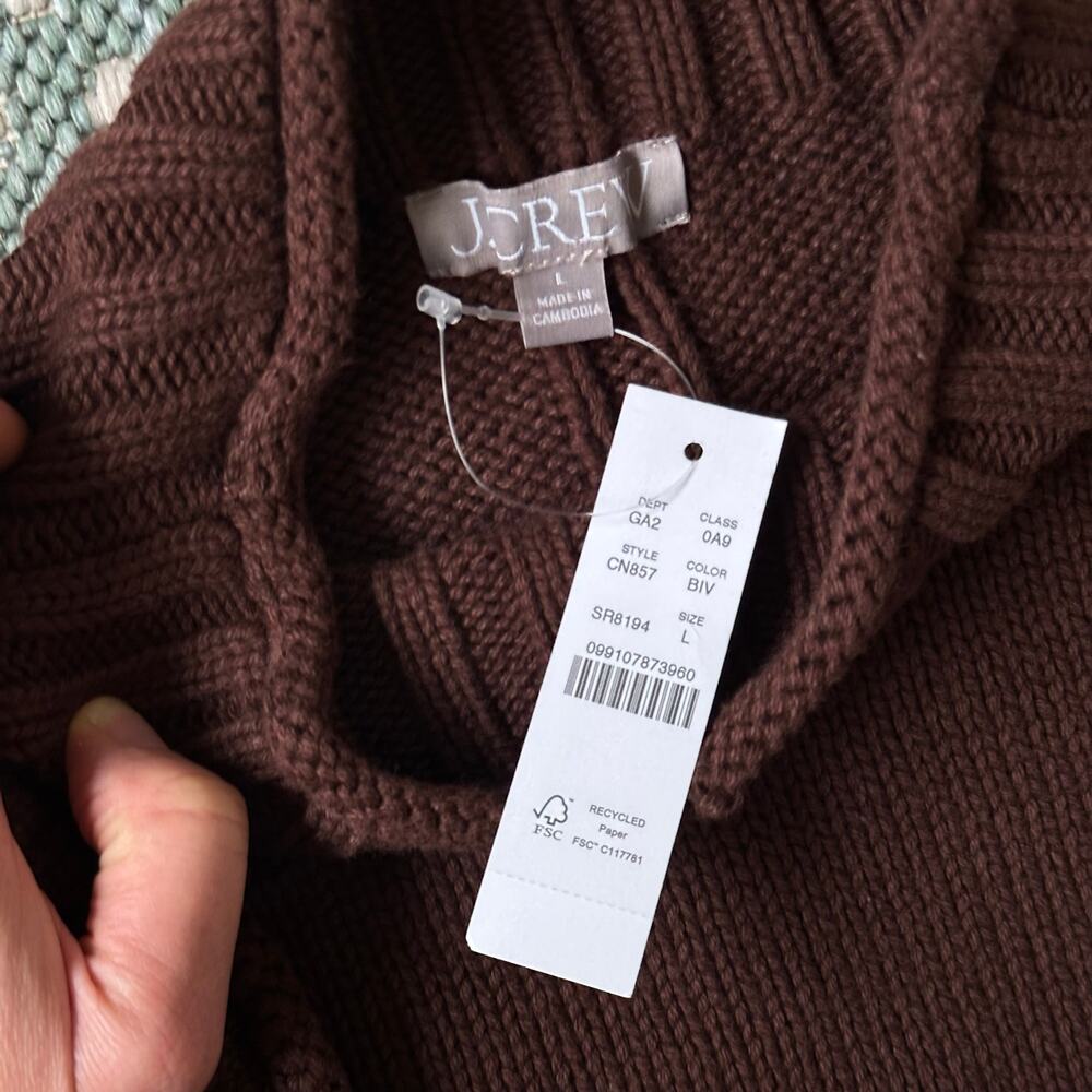 NWT Jcrew RollnecK Sweater in Stripe - Picture 6 of 9